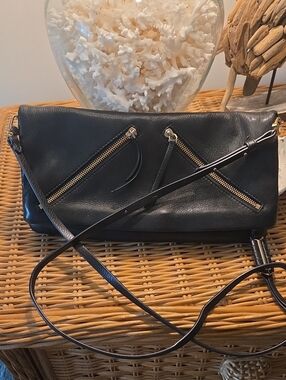 Black Leather Covet Crossbody